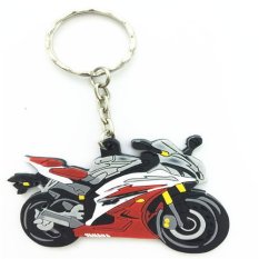 Motor-pro Key Chain Key Ring for Yamaha All Series(Red and White) (Intl)