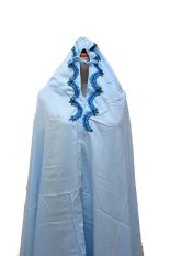 Mukena Semi Sutra Dove Punggung Biru
