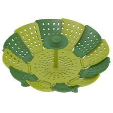 Multifunctional Lotus PP Silicone Folding Steamer Basket,Non-scratch Food Cooking Steamer(Green) - Intl