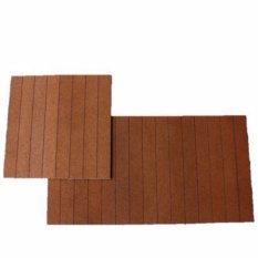 Native Borneo - Set Taplak Meja Wood Cork - Coklat