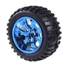 New 2PCS Wheel Rim & Tires For HSP 1:10 Monster Truck RC Car 12mm Hub - Intl