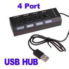 New 4 Port Hub USB Cable High Speed Adapter With ON/OFF Button For PC Laptop (Intl)