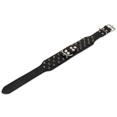 New Adjustable Multi-color Spiked Studded PU Pet Dog Collars For Large Breeds XS (Black Crocodile) (Intl)
