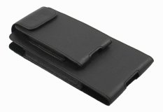 New Connect Leather Case Double Slim Vertical For Sony Xperia Z-Ultra dan iPhone 5/BB Q10/BB Q5/BB Bold/BB Onyx Hitam