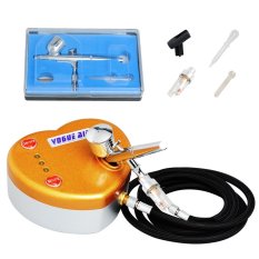 New Heart Shaped Compressor Airbrush Kit Gravity Air Brush Spray Art Make Up- Intl