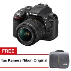 Nikon D 3300 - 24MP - VR II 18 55 Lens Kit - Hitam