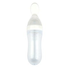 Okdeals Baby Infant Silica Gel Feeding Bottle Spoon Food Supplement Rice Cereal Bottle White (Intl)