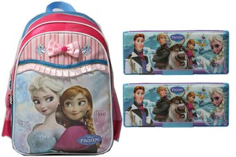 onlan ransel set frozen tas sekolah tk dan kotak pensil magnet 3d saten import biru pink onlan ransel set frozen tas sekolah tk dan kotak pensil magnet 3d saten import biru pink