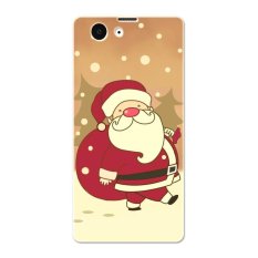 PC Plastic cartoon Christmas santa Case for Sony Xperia Z1 compact red - Intl