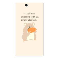 PC Plastic gluttonous hamster Case for Sony Xperia Z Ultra peach - Intl