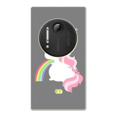 PC Plastic rainbows cartoon unicorn Case for Nokia Lumia 1020 black - Intl