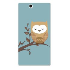 PC Plastic sleeping owl Case for Sony Xperia Z Ultra Pale Blue - Intl