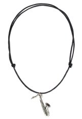 Pentatonic Music Bold Music Lover Necklace Silver - Saxophone 3 / Kalung Saxophone