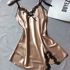 Perfect Baju Tidur Baju Santai Wanita Polyester Dress Lace - Polos Gold