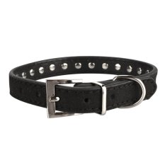 Pet Dog PU Leather Rhinestone Stud Adjustable Collar Black XS (Intl)