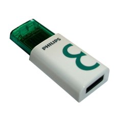 Philips Flashdisk Eject - 8GB - Putih-Hijau