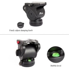 Photography DSLR Camera Video Fluid Drag Tilt Pan Damping Head Handle Quick Release Plate for Nikon Canon Sony Tripod Monopod - INTL