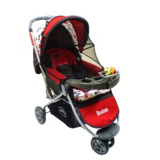 Pliko Boston PK-338 - Baby Stroller Kereta Dorong Bayi 3 in 1 - Merah