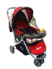 Pliko Boston Stroller / Kereta Dorong Balita Roda 3 - Merah - Halloween Promo
