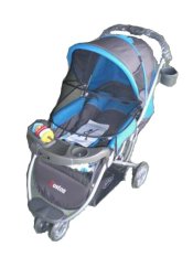 Pliko Boston Stroller / Kereta Dorong Balita Roda 3 - Sky blue