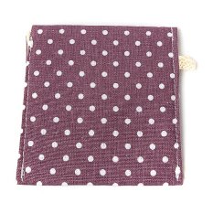 Polka Dot Pad Napkin Storage Travel Makeup Bag Case Pouch Wallet (Purple)