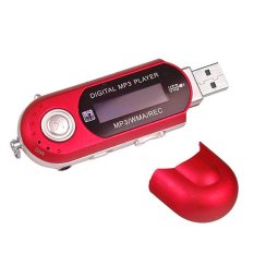 Portable Digital LCD Screen USB MP3 Music Player (RED)