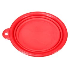 Portable Pet Folding Dog Cat Feeding Water Food Holder Collapsible Bowl Travel Red (Intl)