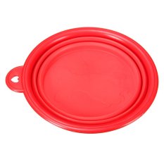 Portable Pet Folding Dog Cat Feeding Water Food Holder Collapsible Bowl Travel Red (Intl)