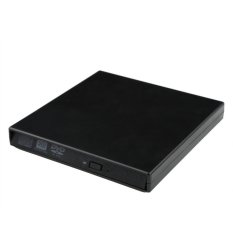 Portable USB 2.0 DVD CD DVD-Rom SATA External Case Slim For Laptop Notebook