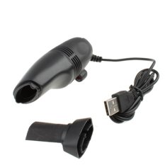 Portable Vacuum Mini USB Vacuum Keyboard Cleaner for Laptop Computer PC - Black
