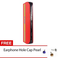 Power Bank Zazetech 32000mAh + Gratis Earphone Hole Cap Pearl - Merah Hitam