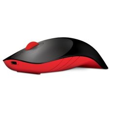 Powerlogic Air Shark Mouse Wirelles Hitam Kombinasi Merah