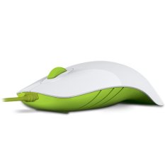 Powerlogic Wired Mouse USB Shark - Putih Hijau