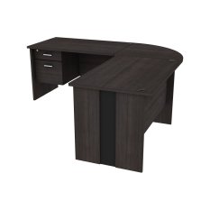 Prissilia Meja Kantor Zwei Office Table Dark Oak