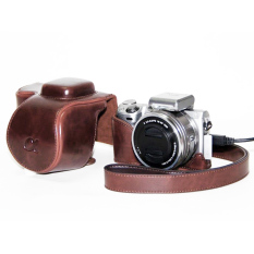 PU leather Camera Bag Case Cover Pouch for Sony A5000 A5100 NEX 3N Brown NEW-COFFEE (Intl)