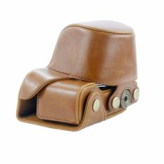 PU leather dslr camera bag case bag for Sony A5000 / NEX-3N / A5100 with 16-50 lens(brown) - Intl