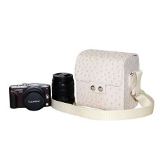 PU Leather Generic Universal Camera Case Bag Cover for Canon Sony Nikon Samsung and other Digital Camera (White) (Intl)