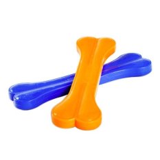 Puppy Pet Mainan Tulang Anjing Isi 2 Pcs - Biru & Orange