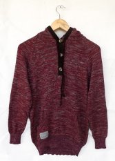 Rawks - Sweater Pria Rajut Bahan Knit - Merah