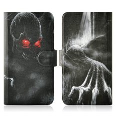 Red Eyes Skull Monster PU Leather New Flip Case Cover For LG Optimus L9 P760 P765