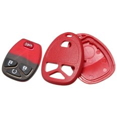 Replacement Red 4 Button Car Remote Key Fob Shell Case & Rubber Pad For GM