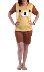 Ronaco Baju Tidur Lengan Pendek Panda T001 - Coklat