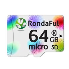 Rondaful Fingerprint Spray Painting Micro Sd Card 64gb class10 Real Capacity Storage Memory Card Tf Card for Camera