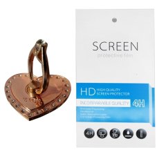 RoseGold Love Ring Stand (firmly stick on phone / phone cover case) + Gratis 1 Clear Screen Protector for Nokia Lumia 1020