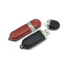 S and F FbscTech 16GB 1 Pair USB 2.0 Leather Flash Drive Data Memory Storage Pen Stick U Disk Black and Red - Intl