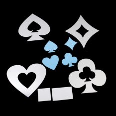 S & F Mirror Style Decal Art Mural Wall Sticker Home Decor - Poker Card