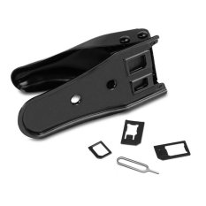 S & F 2 in 1 Nano SIM Cutter Micro SIM Card Cutter for iPhone 4 5 (Black) - Intl