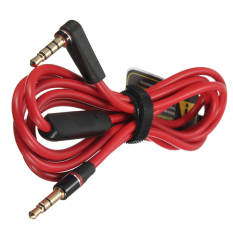 S & F 3.5mm L Jack Audio Cable Cord Wire for Beats Solo HD Studio Pro Mixr (Red) - Intl