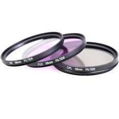 S & F 58MM UV CPL FLD Filter Kit for Canon EOS 500D 550D /Rebel T3i T2i T1i SLR (Black) - Intl