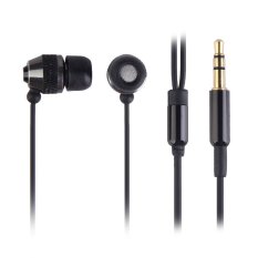 S & F Universal Hi-Fi 3.5mm In-Ear Diamond Metal Mega Bass Headset Earphone (Black) - Intl